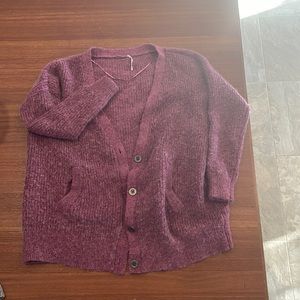Free people purple knit sweater